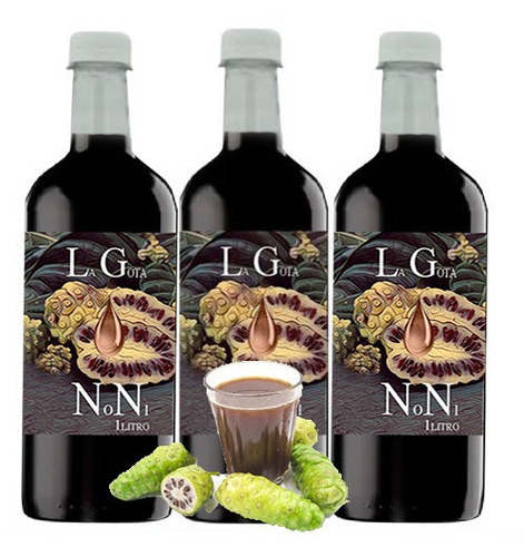  3 Jugos De Noni 100% Natural Original, Orgánico 