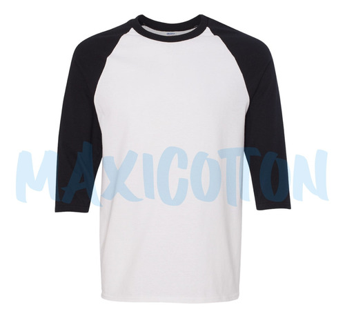 Franela Gildan Manga Raglan De 3/4