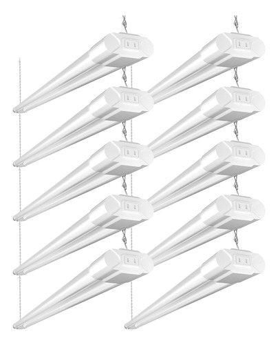 Paquete De 10 Luces Led De Taller Enlazables, 4400 Lm, ...