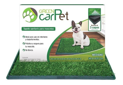 Tapete Sanitario Grass Entrenador Perro Green Carpet Mediano