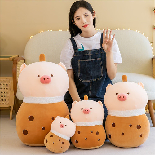 Nuevo Estilo Zhenzhu Taza De Té Con Leche Almohada Muñeca