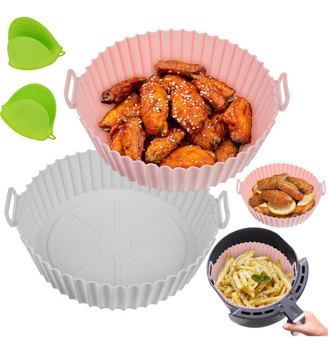 Olla De Silicona Para Freidora De Aire 4 Piezas Reutilizable