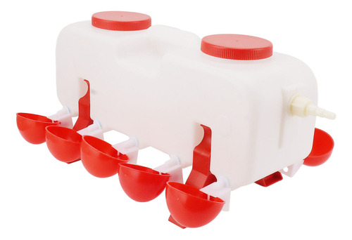 Bebedero Automático De Pollo De Doble Hilera, 10 L