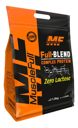 Complexo Proteina Full Blend 1.8kg Zero Lactose Muscle Full Sabor Morango
