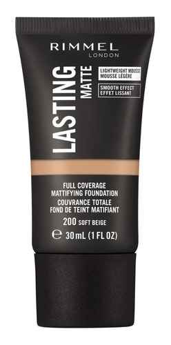 Rimmel London Base Lasting Matte Liquida 200 Soft Beige