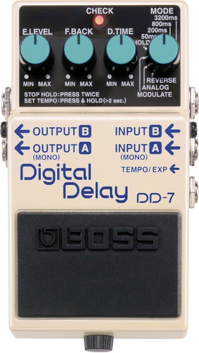 Pedal Guitarra Dd-7 Digital Delay - Dd7 Boss C/ Fonte E Nota