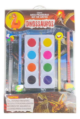Meu Primeiro Kit de Artes - Dinossauros, de On Line a. Editora Online, capa mole, edição 1 em português, 2023