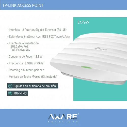 Tp-link Access Point Inalámbrico Gigabit Eap245 Ac1750