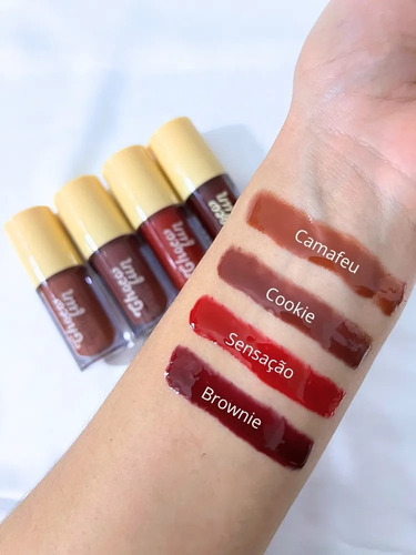 Cream Tint Choco Fun Fenzza Gloss Batom Líquido 4 Cores Camafeu