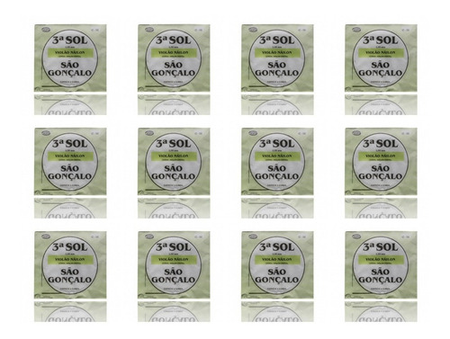 Corda Avulsa São Gonçalo Violão Nylon 3ª Sol Kit Com 12 Un