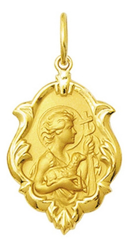 Medalha São João Batista Em Ouro 18k 2 Cm Com Certificado