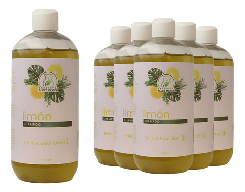 Shampoo Capilar De Limón (500ml) 6 Pack