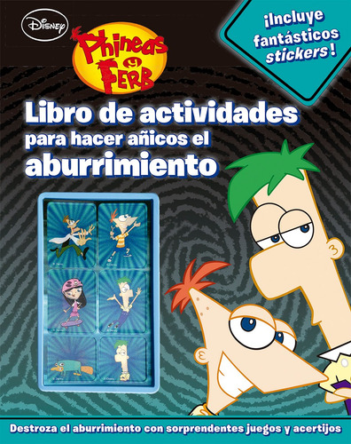 Disney Phineas y Ferb Libro de actividades para hacer añicos el aburrimiento, de Ediciones Larousse. Editorial Mega Ediciones, tapa blanda en español, 2014