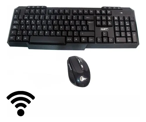 Teclado Con Mouse Inalambrico Negro Wit Para Computador