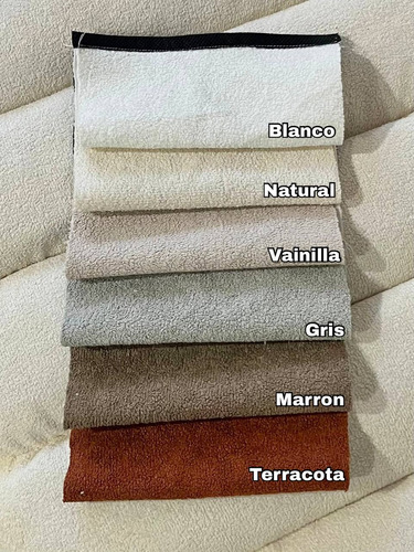 Puff De Suelo Almohadon Fiaca Redondo Boucle Marrón
