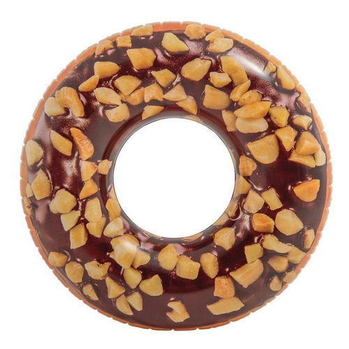 Boia Inflável Donut Chocolate Intex Piscina Pvc 114cm