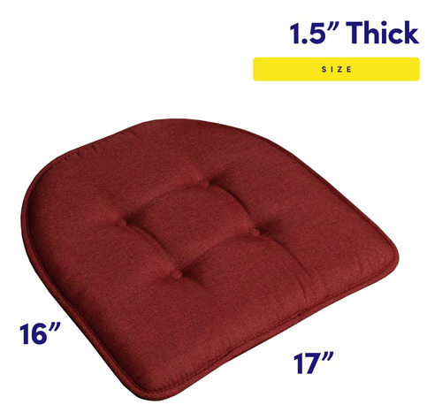 Cojín De Asiento Viscoelástico Cappitoné 43x41 Cm Borgoña Vi