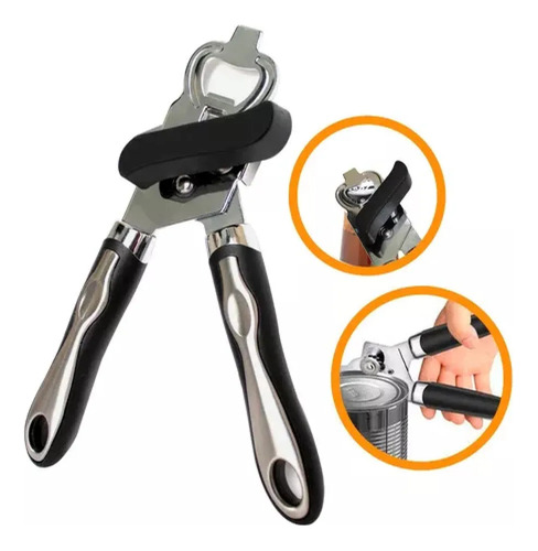 Destapador Abrelatas 2 En 1 Multifuncion Acero Inoxidable