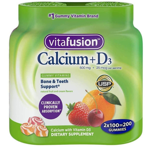 Calcio Gomas Vitafusion Vitaminas For Adultos 500 Mg 200 Uds