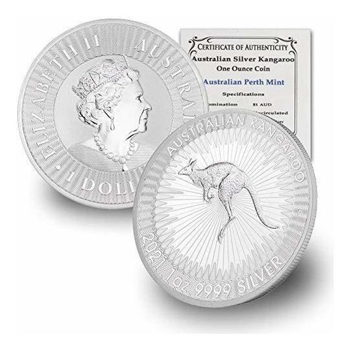 2021 Au Moneda Canguro De Plata Australiana De 1 Oz Brillant