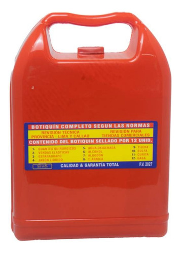 Botiquín De Emergencia Tipo Loncheron Primeros Auxilios