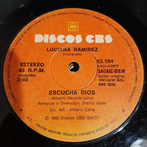 Simple Luciana Ramirez Discos Cbs G C1