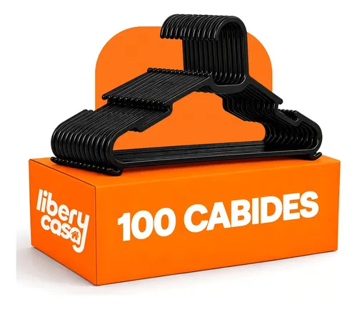 Kit 100 Cabide Adulto Preto Reforçado Organizador Combate Antideslizante Slim Adulto Kit Cabides Antiderrapante Para Roupa