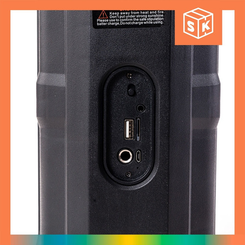 Imagen 5 de 10 de Parlante Bluetooth Inalámbrico Mini Torre Jack Usb Led Rgb