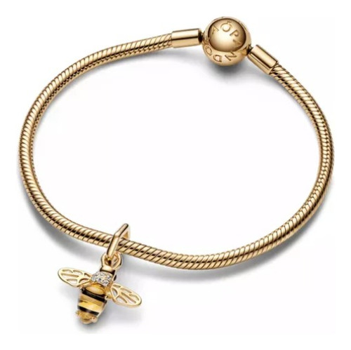 Charm Colgante Pandora Abeja Reluciente Kit De Regalo Dorado