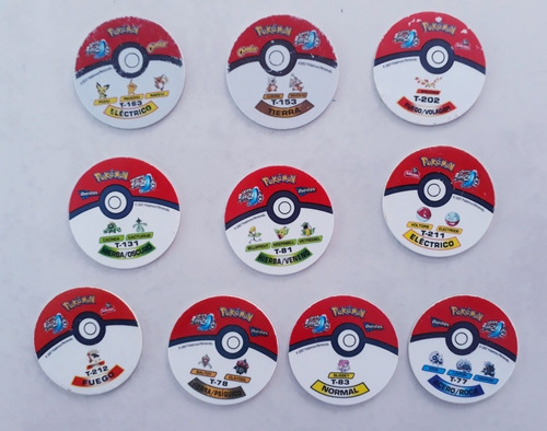 10 Tazos Pokemon Classic Tazos Del 2007 #7 (Usado)