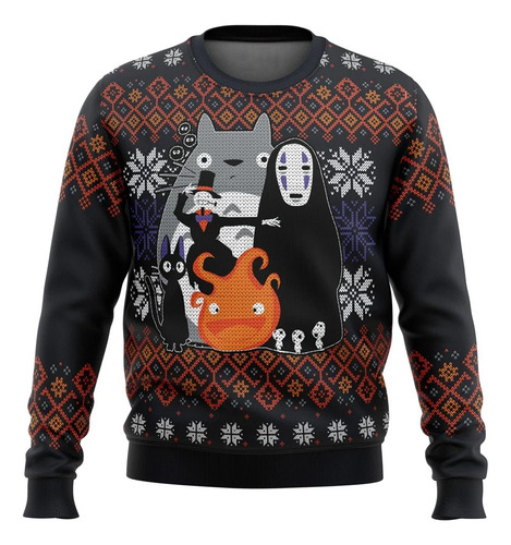Polera Mi Vecino Totoro Ugly Sueter Navidad Sublimado G
