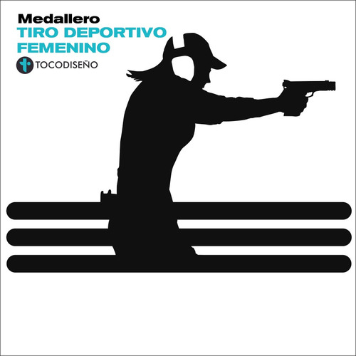 Imagen 3 de 4 de Medallero Tiro Deportivo Femenino X L