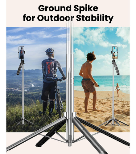Trípode De Teléfono 180 Cm Con Control Remoto Y Giro 360