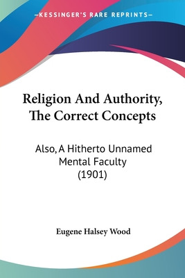 Libro Religion And Authority, The Correct Concepts: Also,...