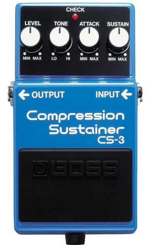 Pedal De Efeito Boss Compression Sustainer Cs-3  Azul