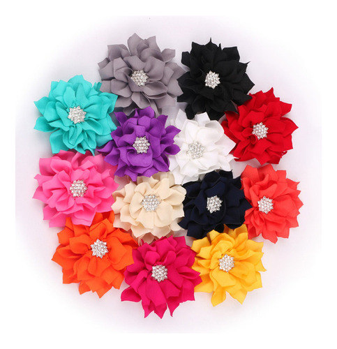 Grampos De Cabelo Em Forma De Flor De Lótus, Broches 12 Ce