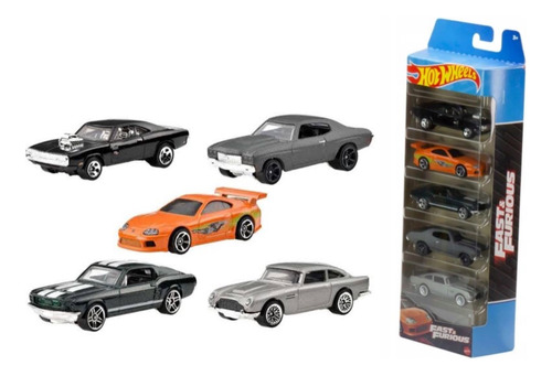 Hot Wheels 5 Pack, Rápido Y Furioso, Fast & Furious 1:64