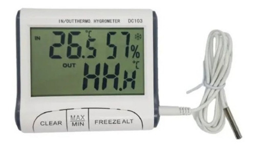 Higrômetro Termômetro Digital Sensor Externo Umidade Mede