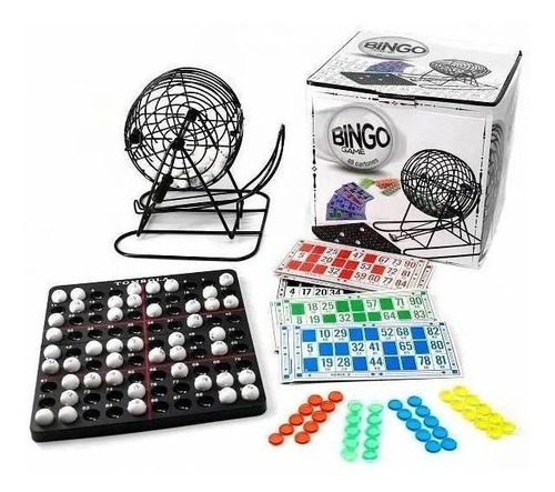 Imagen 1 de 2 de Juego de mesa Bingo Bolillero metal Faydi