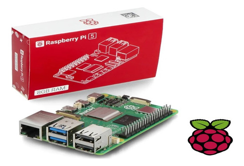 Kit Com 5 Peças Raspberry Pi 5 Pi5 8gb Ram Na Caixa