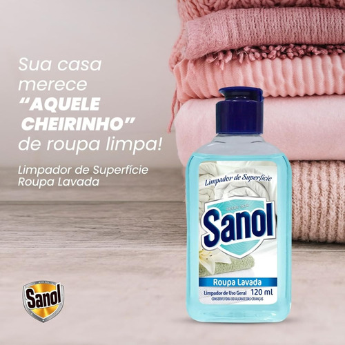 Limpador Perfumado Multiuso Concentrado 120 Ml Sanol