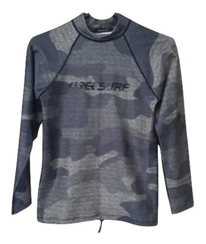 Camiseta De Lycra Freesurf Proteção Uv50+ Surfe Camuflada P