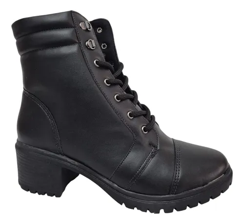 Bota Coturno Feminino Salto Médio