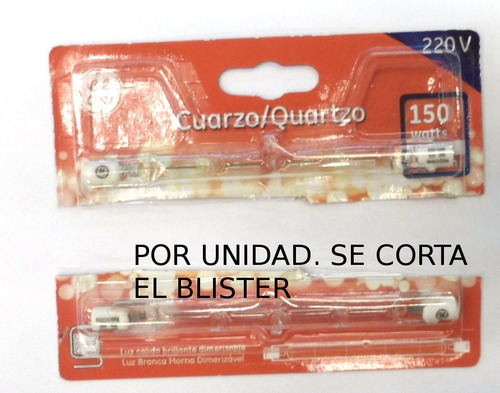 Lampara Cuarzo Halogena 150w 118mm Dimerizable G. Electric