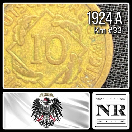 Alemania Weimar - 10 Pfennig - Año 1924 A - Km #33