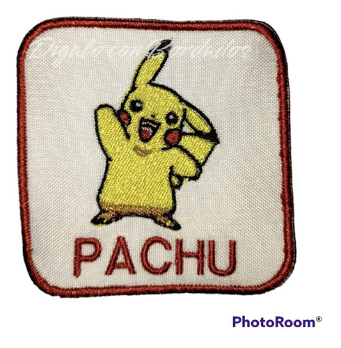 Parche Bordado Pikachu Aplique Cosplay Pokémon Con Nombre