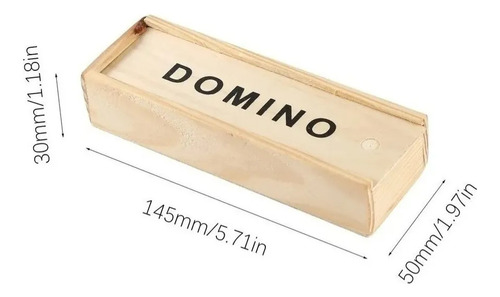 Negro Domino 28 Set En Caja De Madera