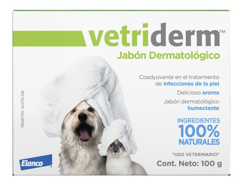 Imagen 2 de 4 de Vetriderm® Jabón Dermatológico Para Perros Y Gatos