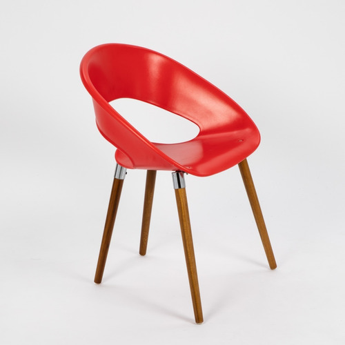 Silla De Comedor Diseño One Wood 3 Años De Estructura De La Silla Rojo