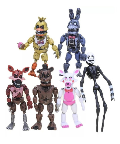 Fnaf Set Mini Figuras Acción Personajes Animatrónicos